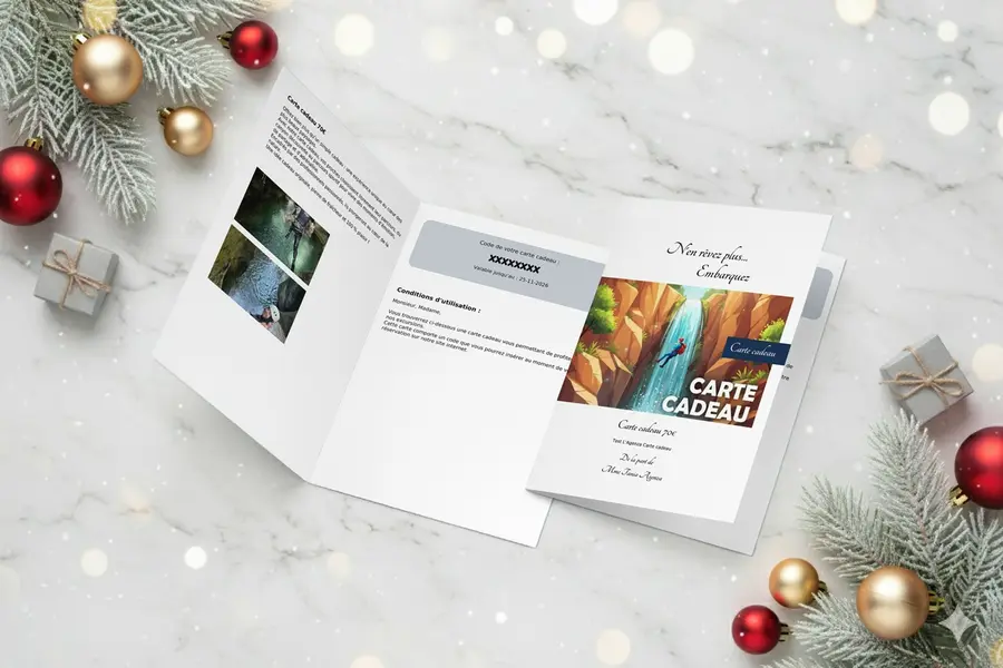 Une carte cadeau professionnelle et élégante