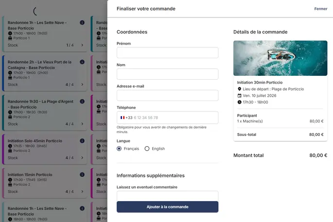 Des fonctionnalités adaptées aux bases nautiques